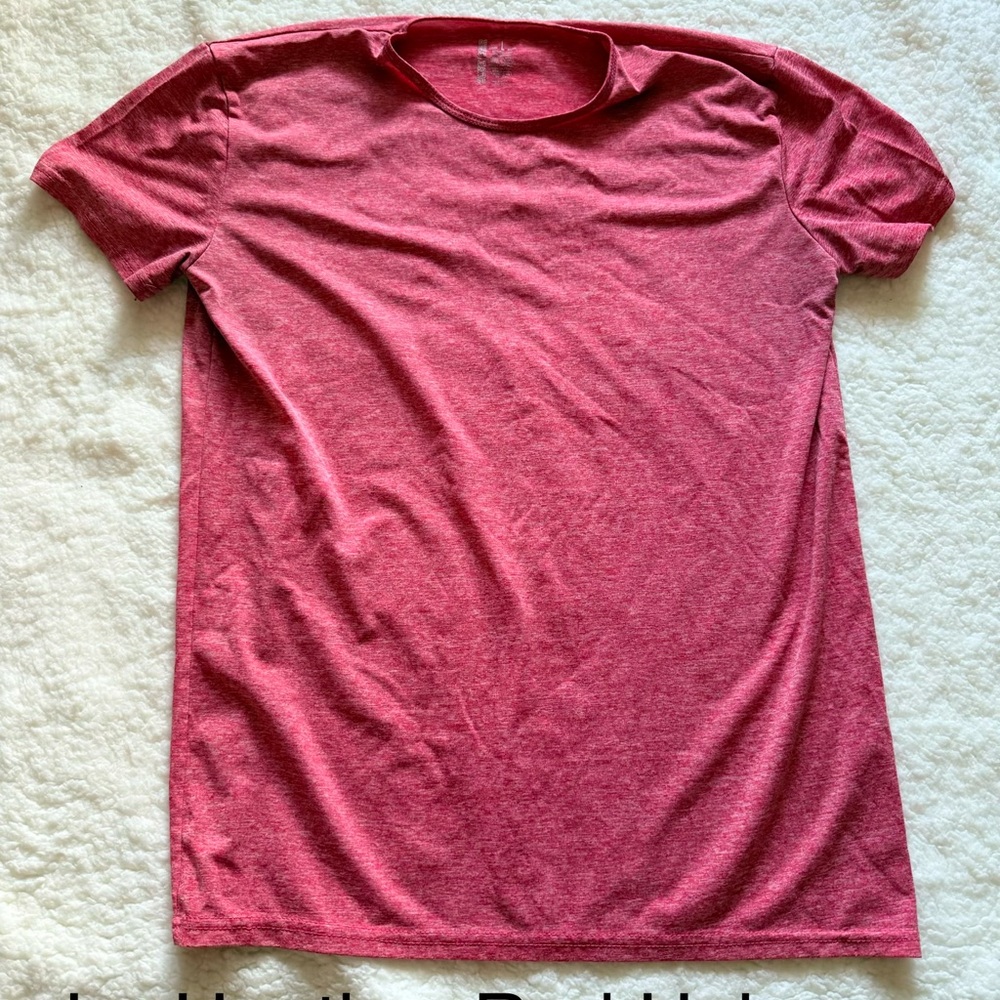 Unisex heather Red T-Shirt-athletic material
